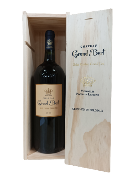 Coffret 1 Magnum de Château Grand Bert AOC Saint Emilion Grand Cru 2019